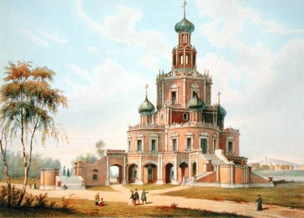 A Szűz Egyház védelme Moszkvában, 1840-es évek alkotó: Charles Claude Bachelier
