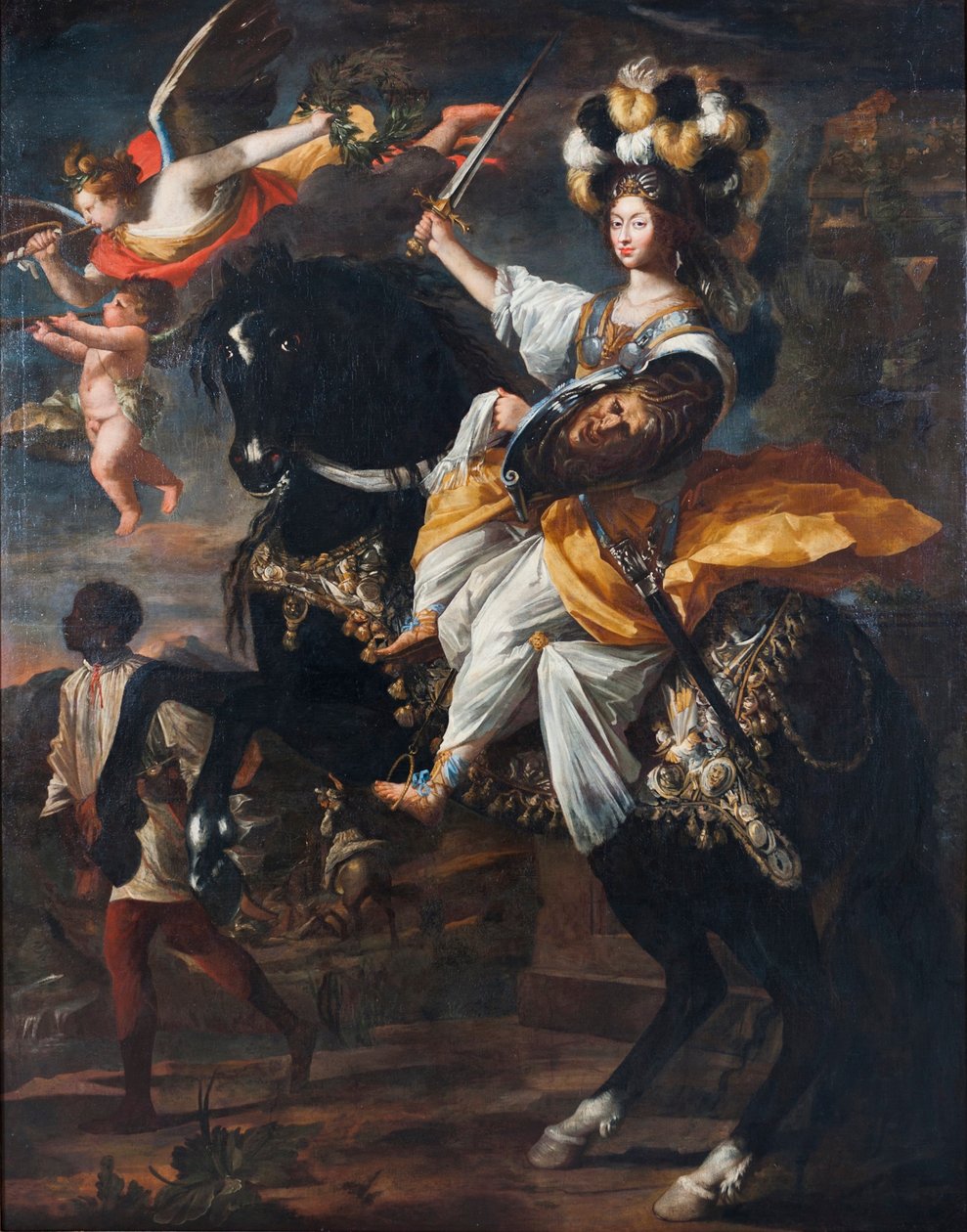 Christine Marie francia 1606-1663, Savoyai hercegnő, mint Minerva, 1663 körül. alkotó: Charles Claude Dauphin