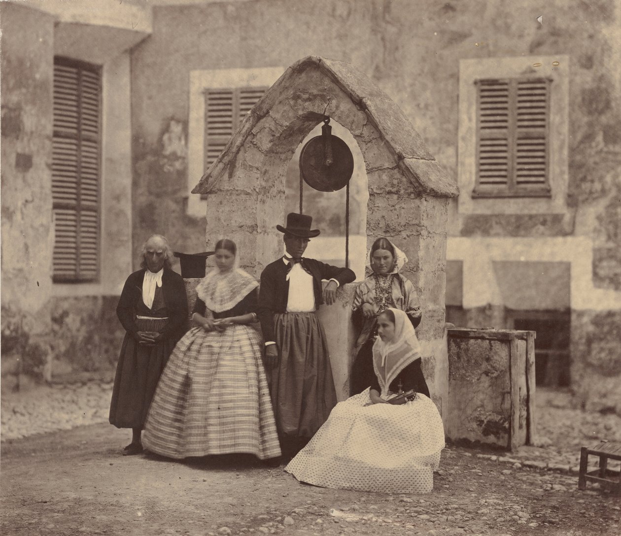 Baleár-szigetek, Palma és környéke falusiak, 1860. alkotó: Charles Clifford