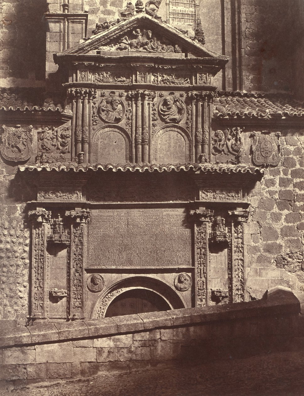 A Szentlélek kolostor portálja, Salamanca, 1853. alkotó: Charles Clifford