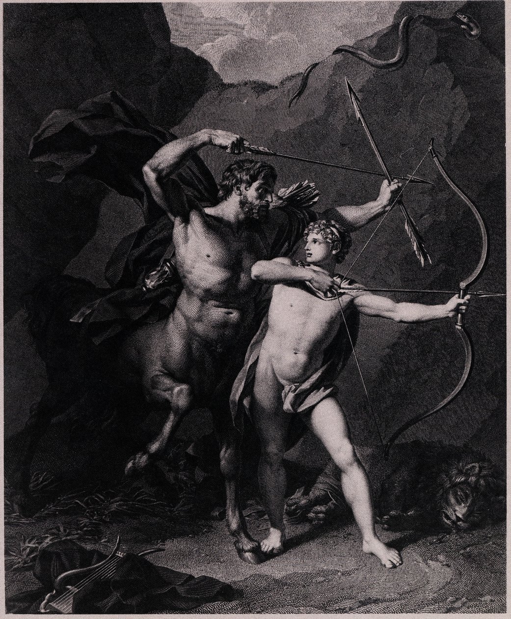 Akhilleusz nevelése, 1794 alkotó: Charles Clément Bervic