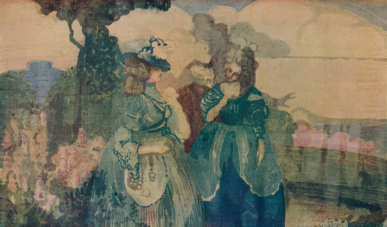 A kék vidéken vagy a Colloque Sentimentale, 1895 alkotó: Charles Edward Conder