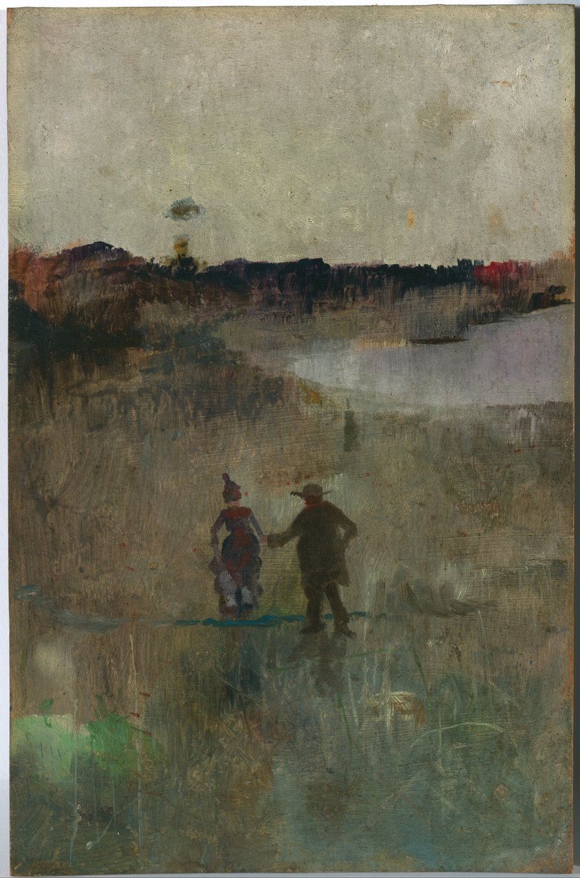 Táj két kis figurával, Richmond, NSW alkotó: Charles Edward Conder