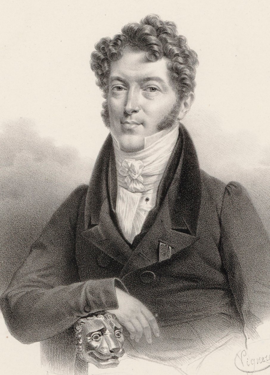 Charles Philippe Lafont hegedűművész és zeneszerző portréja 1781-1839. alkotó: Charles Constans