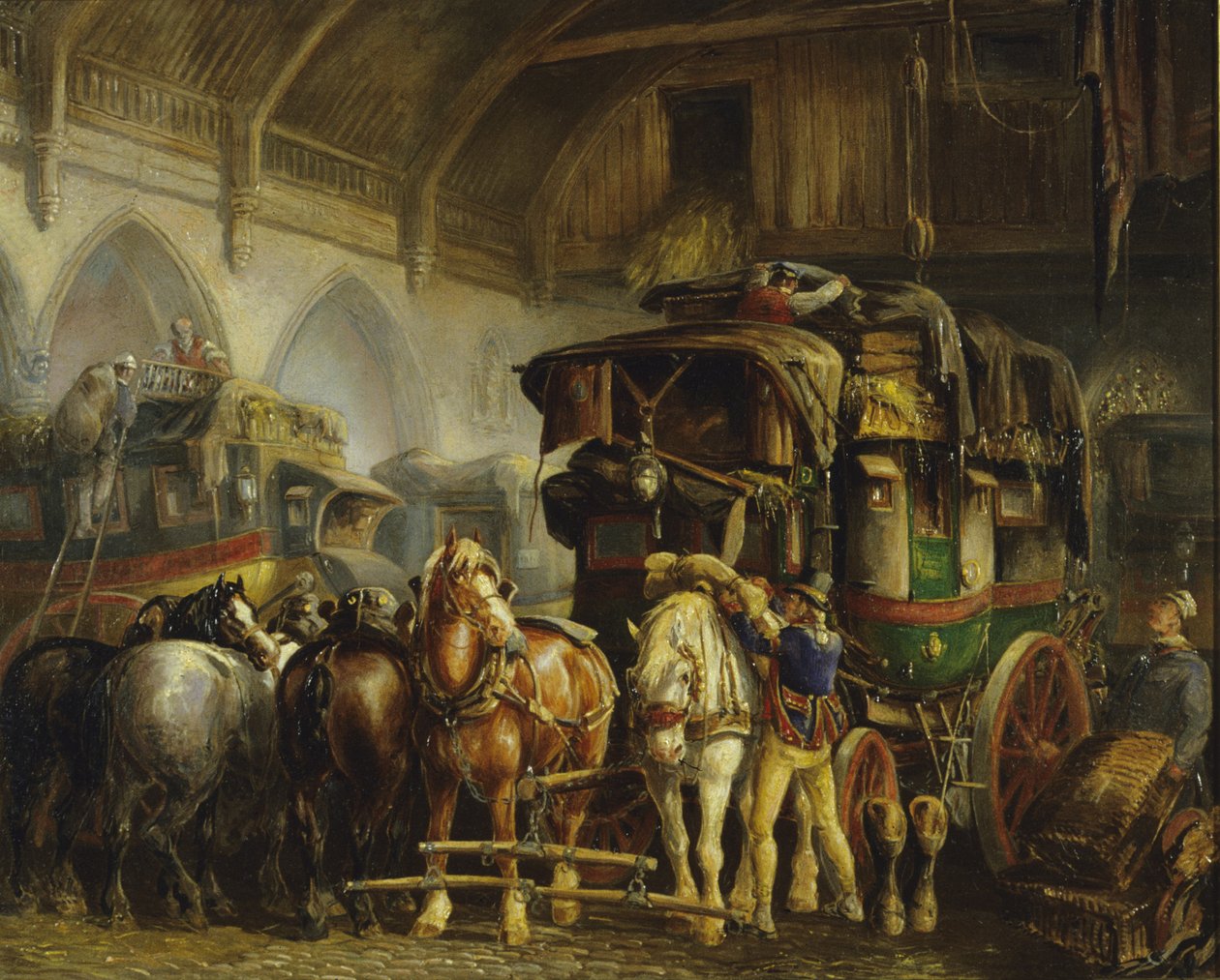 A Paris Diligence (olaj, vászon) (a párért lásd: 266152) alkotó: Charles Cooper Henderson