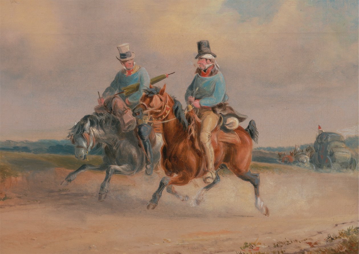 Jelenet az úton Franciaországban alkotó: Charles Cooper Henderson