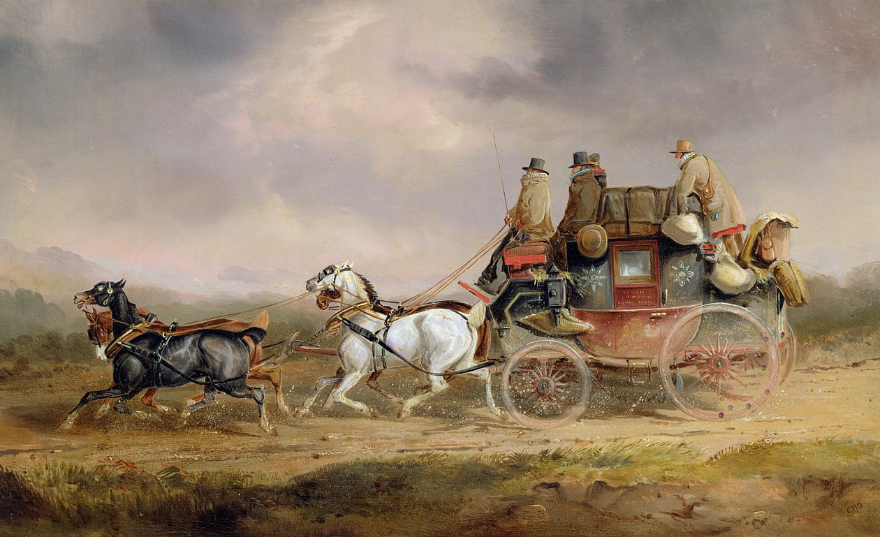 Postabuszok az úton: Louth-London királyi posta: gyors ütemben haladnak alkotó: Charles Cooper Henderson