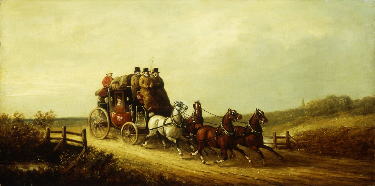 A London-Brighton Royal Mail az Open Roadon, alkotó: Charles Cooper Henderson