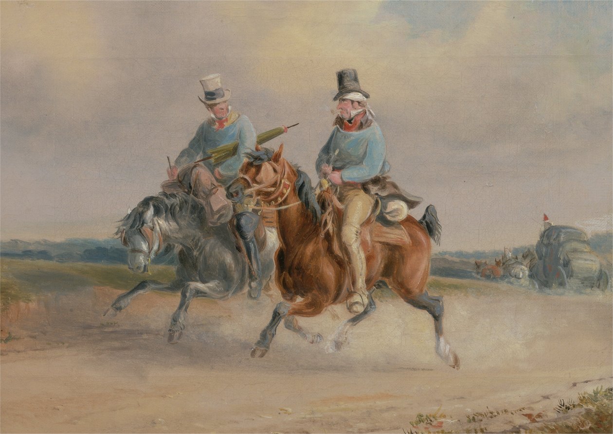 Útitársak, avagy Jelenet az úton Franciaországban (olaj, vászon) alkotó: Charles Cooper Henderson