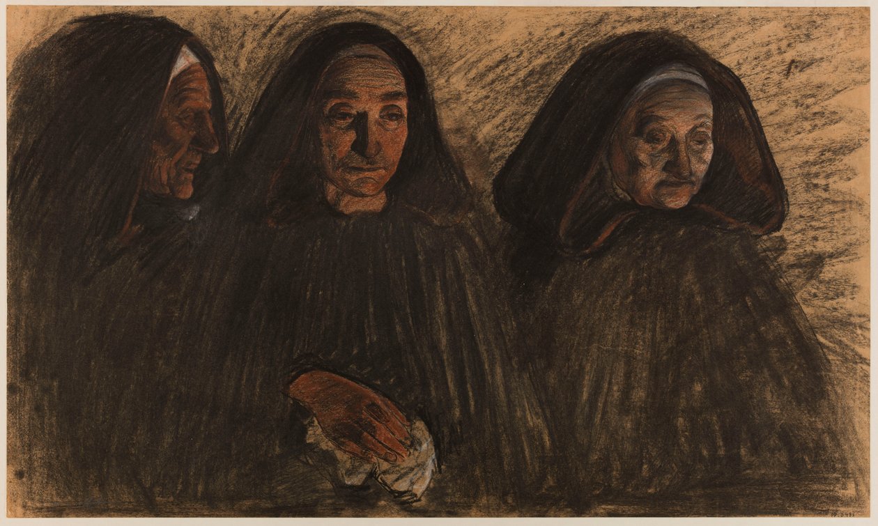 Breton nők alkotó: Charles Cottet
