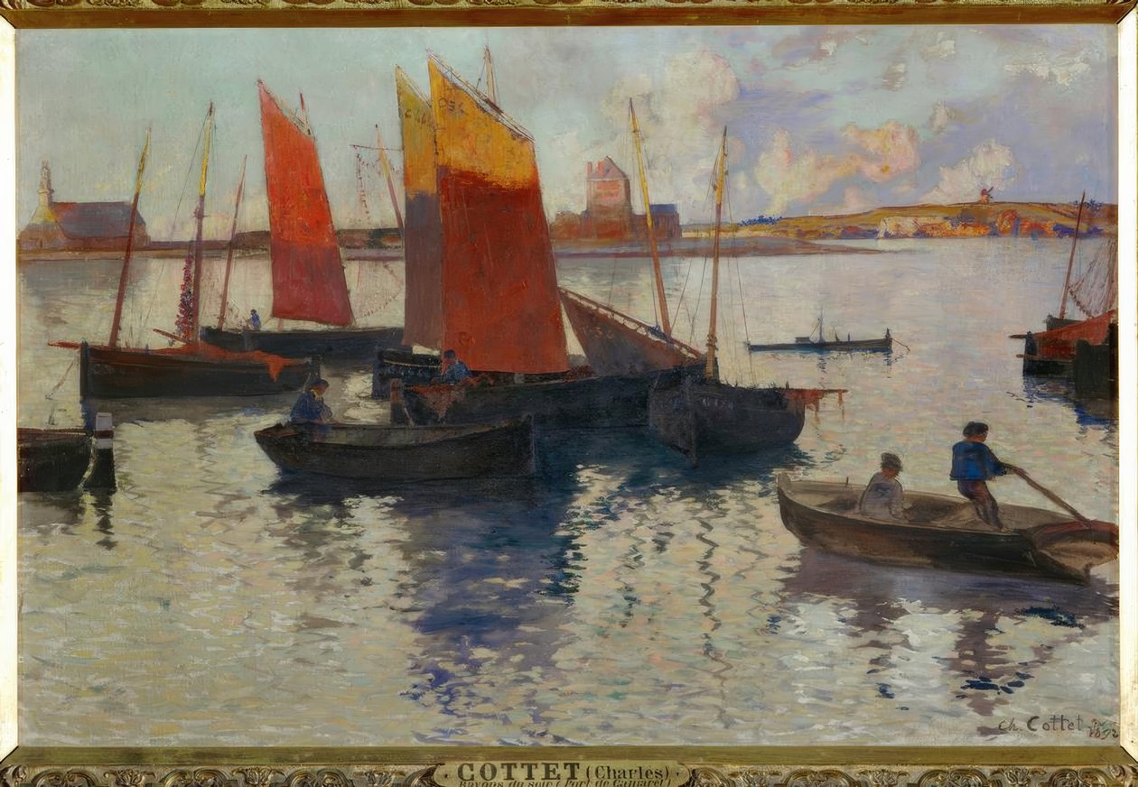 Esti sugarak, Camaret kikötője alkotó: Charles Cottet