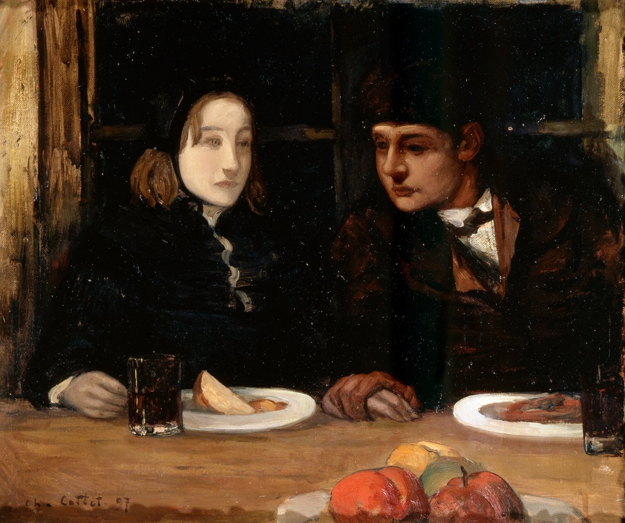 A búcsúvacsora, A tenger fáradozói, 1897. alkotó: Charles Cottet