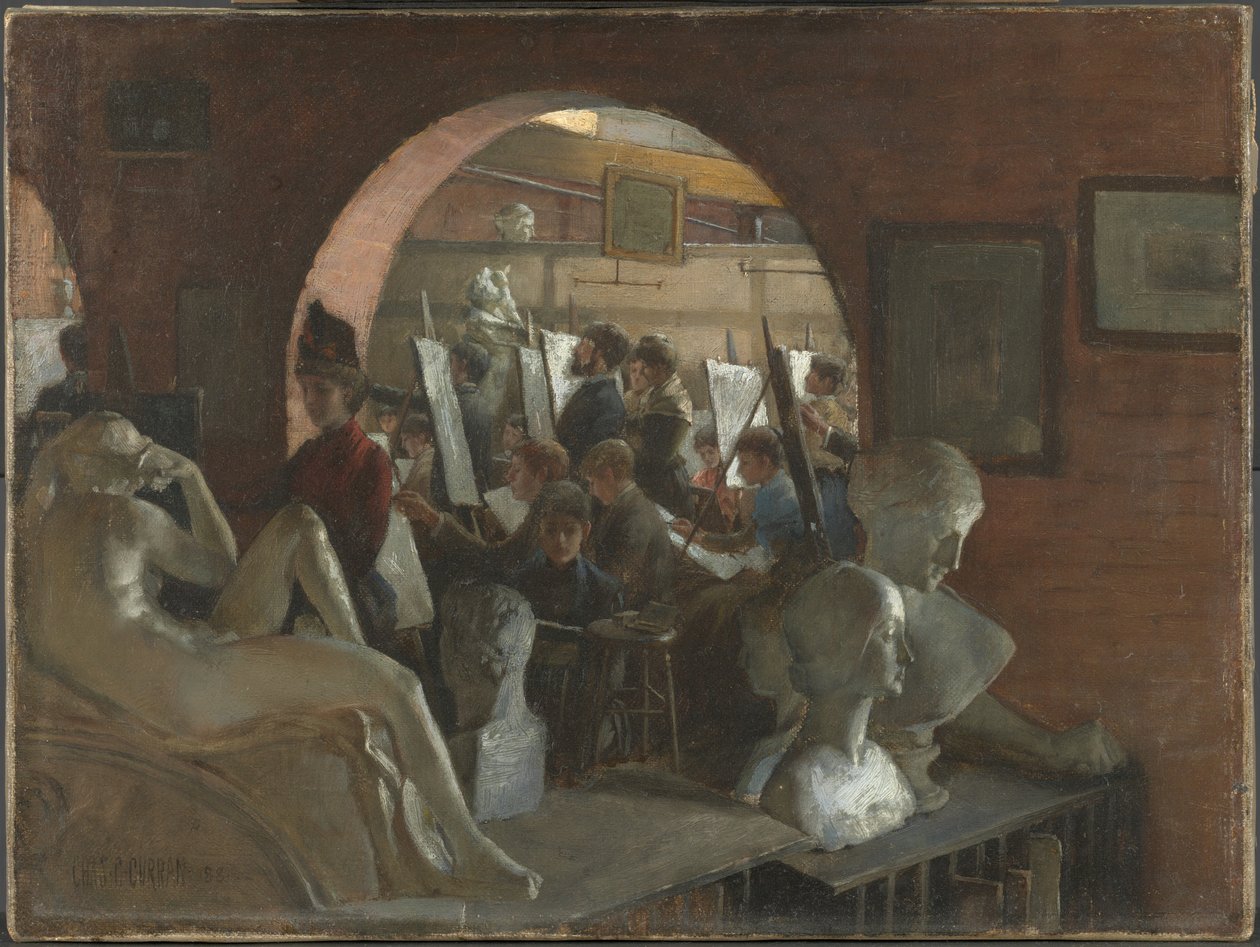 Egy fülke a Művészeti Diákszövetségben alkotó: Charles Courtney Curran