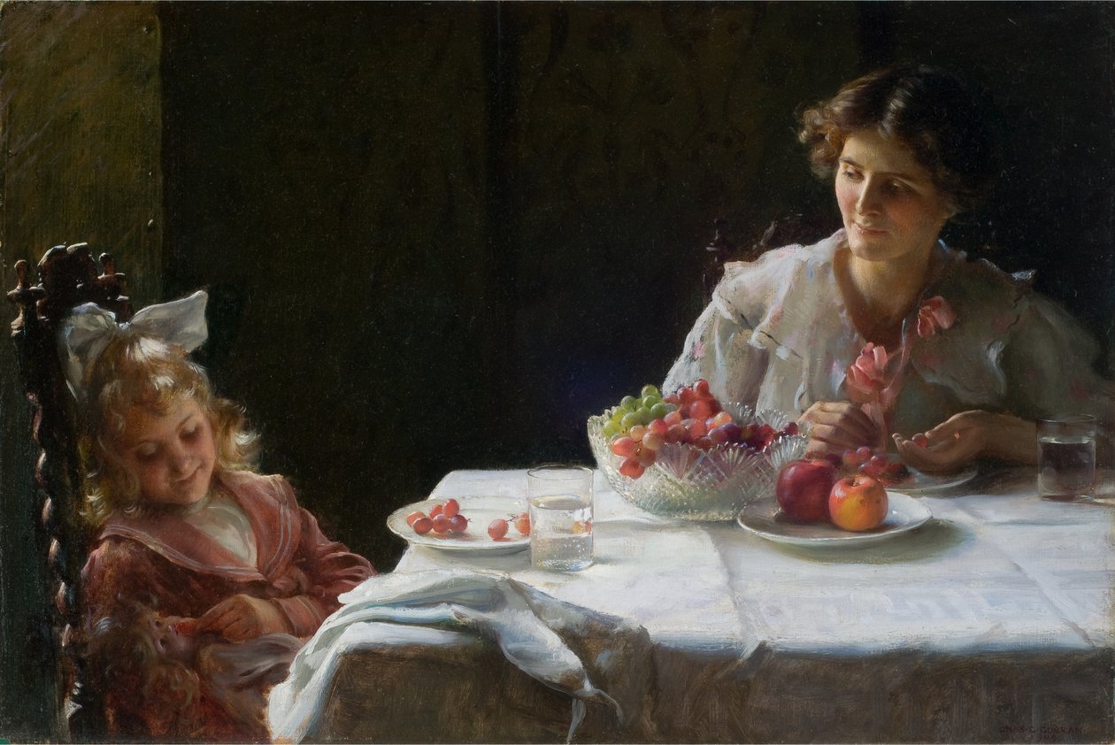 Háromszemélyes reggeli 1909 (Olaj, vászon) alkotó: Charles Courtney Curran