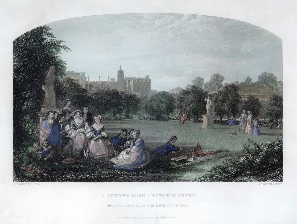 Nyári dél: Hampton Court, 19. század alkotó: Charles Cousen