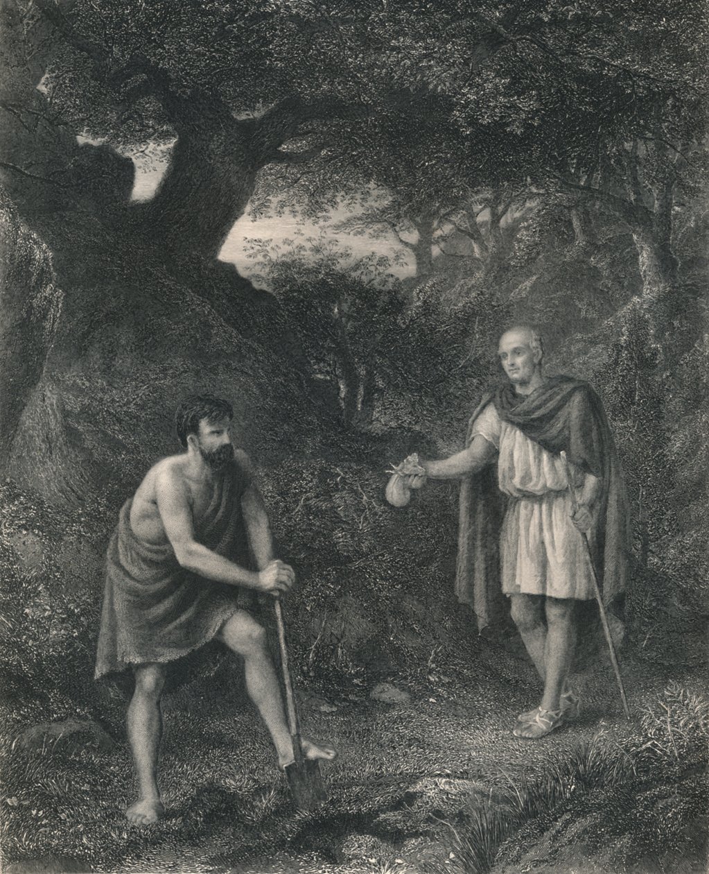 Timon és Flavius Timon Athénból, 1870 alkotó: Charles Cousen