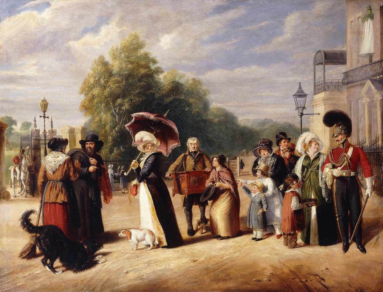 Hyde Park Corner Wellington hercegének rezidenciájával, alkotó: Charles Cranmer