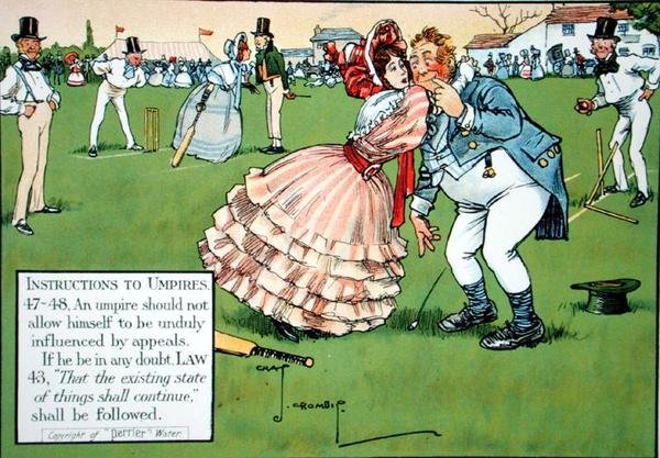 Útmutató a játékvezetőknek a „Tücsök törvényei”-ből, 1910-ben alkotó: Charles Crombie