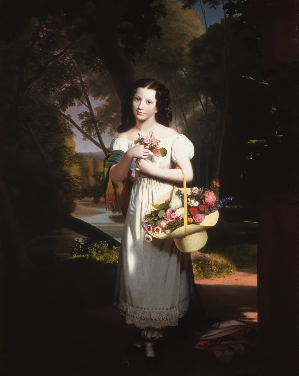 Virágos kislány Amelia Palmer, kb. 1830. alkotó: Charles Cromwell Ingham