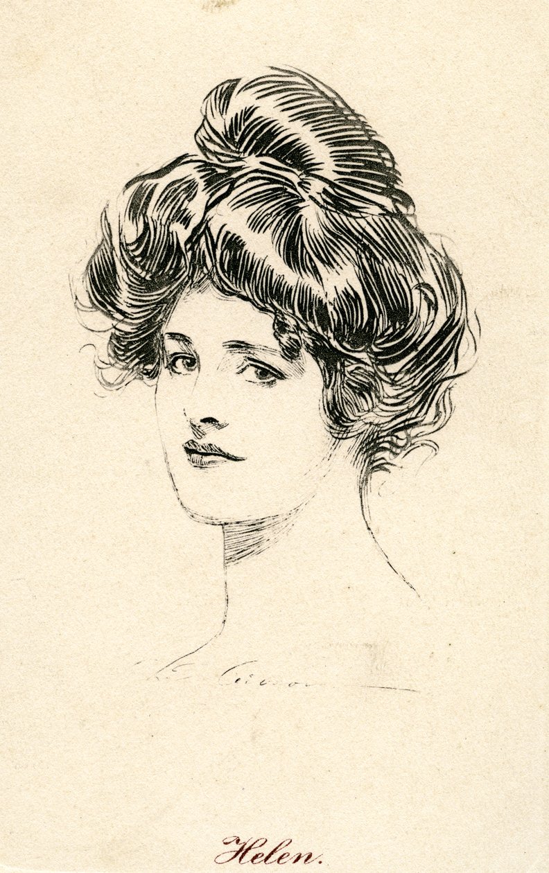 Helen, egy Gibson-lány, 1900 körül alkotó: Charles Dana Gibson