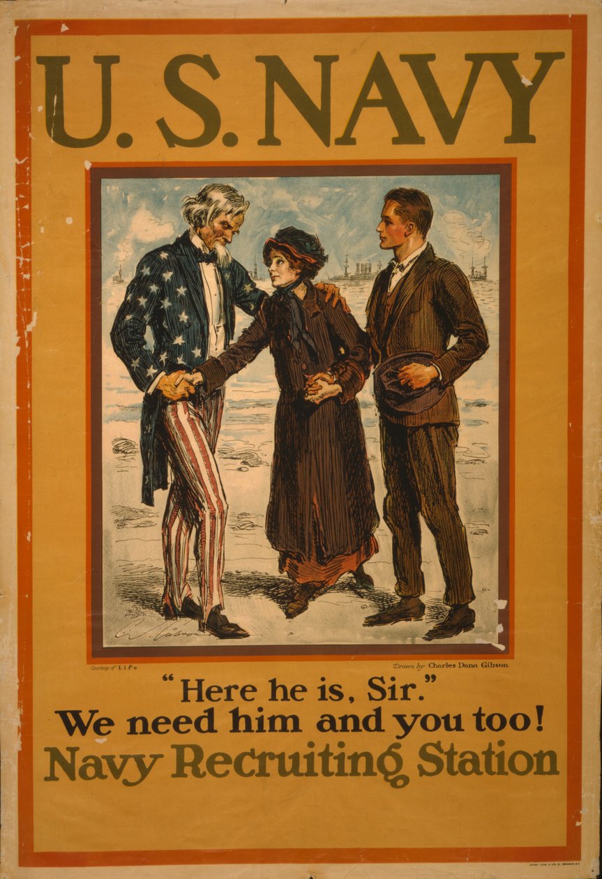 U.S. Navy "Itt van, uram" Szükségünk van rá és önre is! alkotó: Charles Dana Gibson