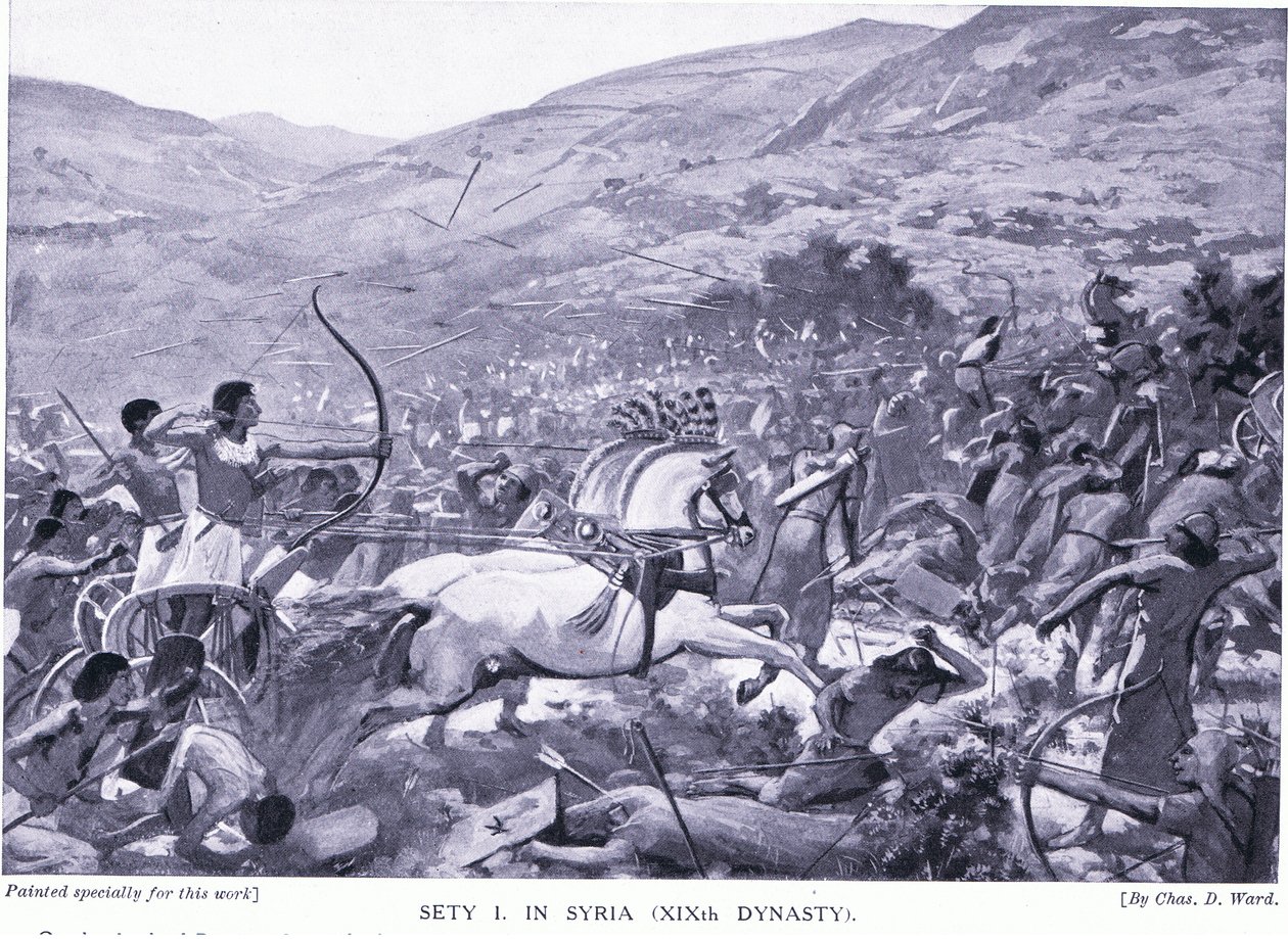 I. Sety Szíriában (XIX. dinasztia), 1920 körül alkotó: Charles Daniel Ward