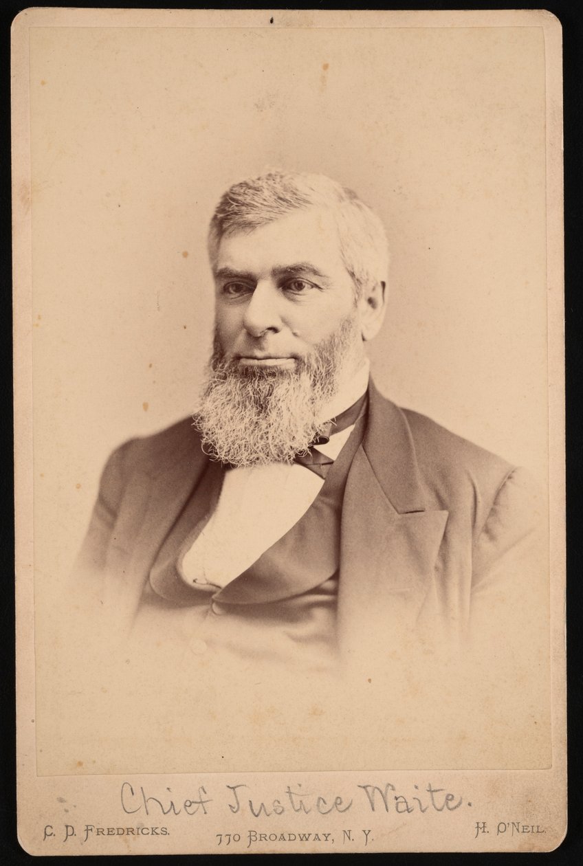 Morrison Remick Mott Waite portréja 1816-1888, 1888 előtt alkotó: Charles De Forest Fredricks