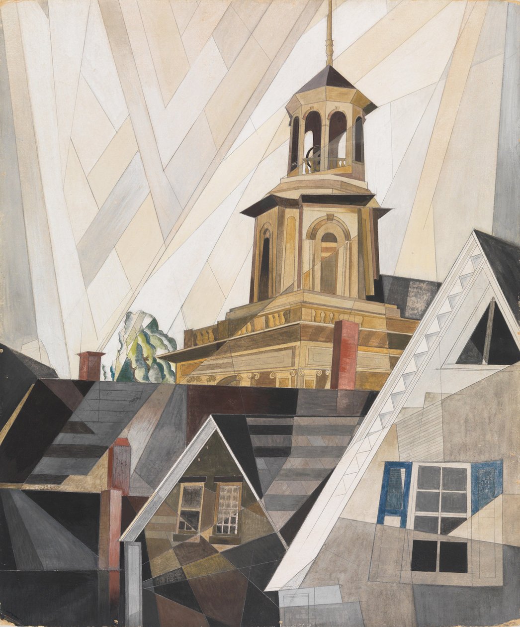 Sir Christopher Wren után, 1920 (wc, gouache és grafit kartonon) alkotó: Charles Demuth