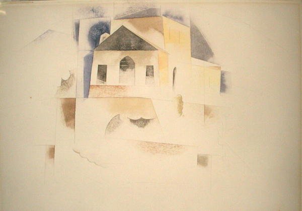 Bermuda ház (akvarell papíron) alkotó: Charles Demuth