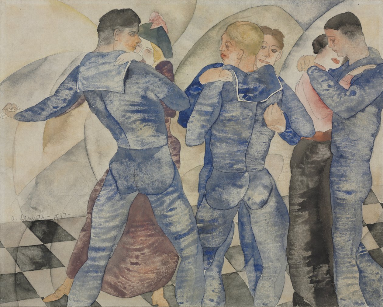 Táncoló tengerészek alkotó: Charles Demuth