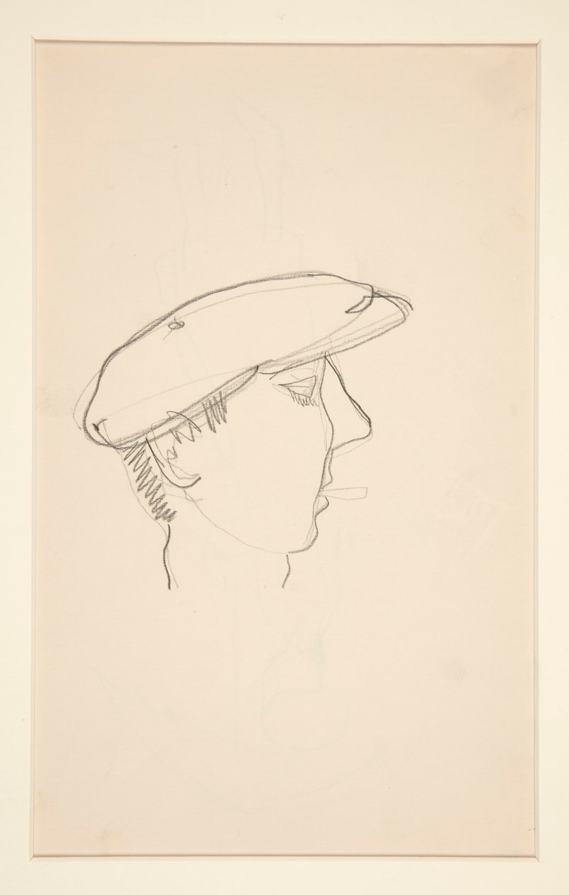 A férfi dohányzás vezetője (recto); Nő esernyővel (fordítva) alkotó: Charles Demuth