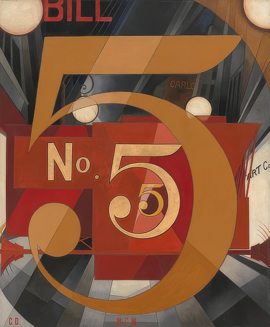 Láttam az 5. ábrát arany színben. 1928 alkotó: Charles Demuth