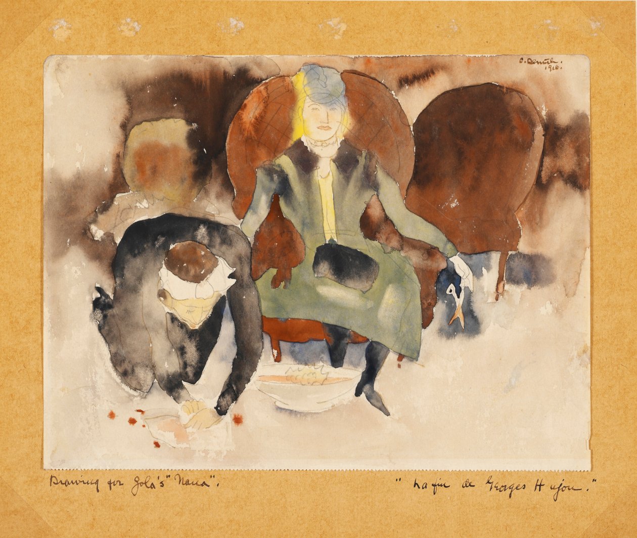 Jelenet azután, hogy Georges megszúrja magát az ollóval alkotó: Charles Demuth