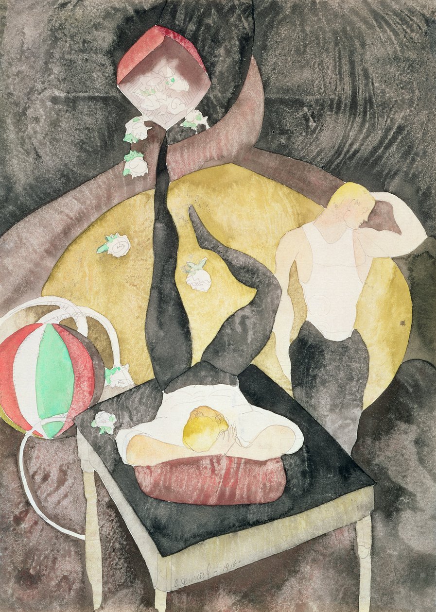 Két Acrobat Zsonglőr, 1916 (wc papíron) alkotó: Charles Demuth