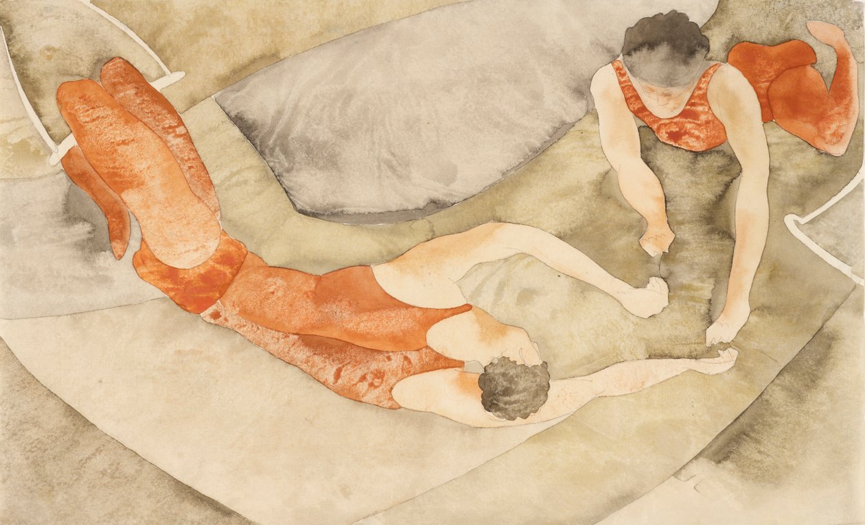 Két trapéz előadó piros színben alkotó: Charles Demuth