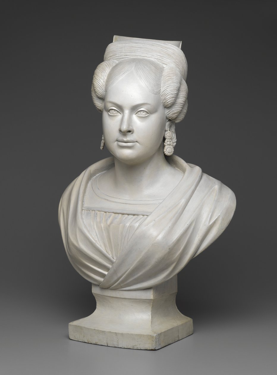 Mrs. Charles Dodge, 1830-40 körül (festett fa) alkotó: Charles Dodge