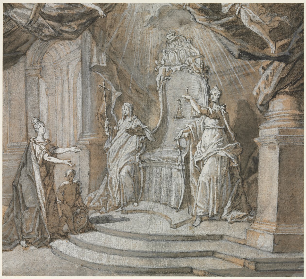 Madame de Maintenon Visszatérés a katolikus egyházhoz [1], 1700-as évek. alkotó: Charles Dominique Joseph Eisen