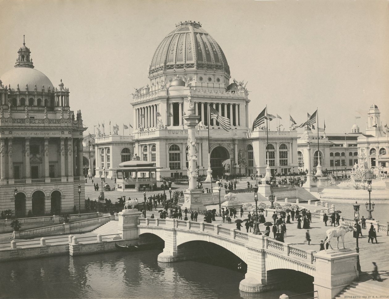 Igazgatási épület a Columbian Világkiállításon, Chicago, 1893 alkotó: Charles Dudley Arnold