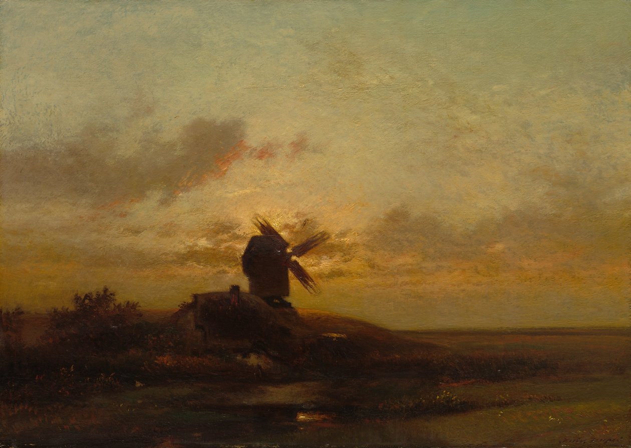 Szélmalom, 1850-es évek vége (olaj, szövet) alkotó: Charles Duprez