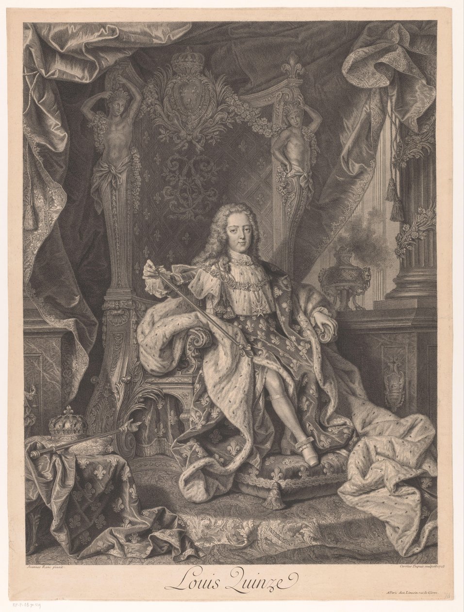 XV. Lajos francia portréja alkotó: Charles Dupuis
