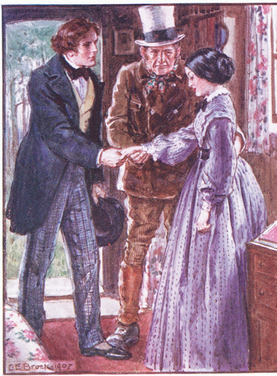 Doctor Marigolds utolsó életfogytiglani felírása, illusztráció a Dr. Marigolds receptből, 1910 alkotó: Charles Edmund Brock