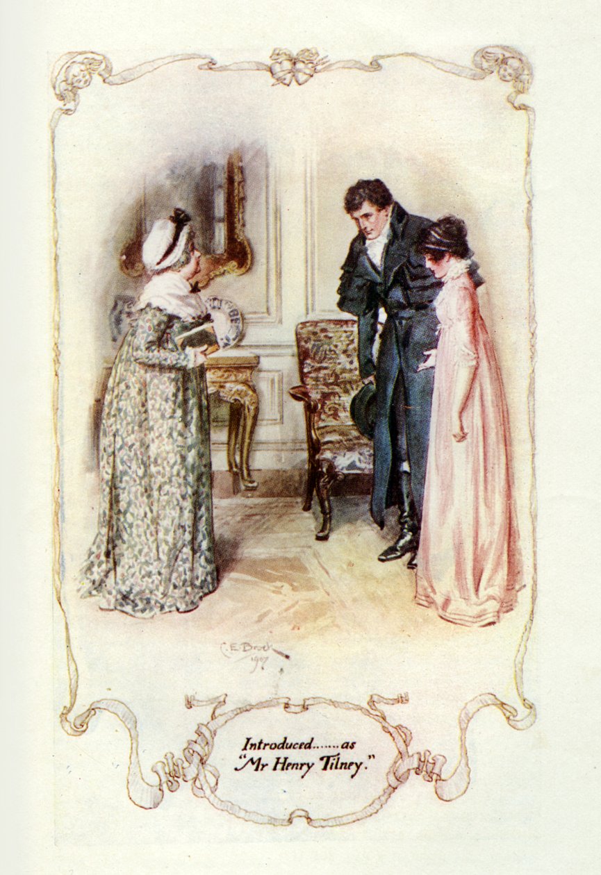 Henry Tilney úrként bemutatva, 1907 (illusztráció) alkotó: Charles Edmund Brock