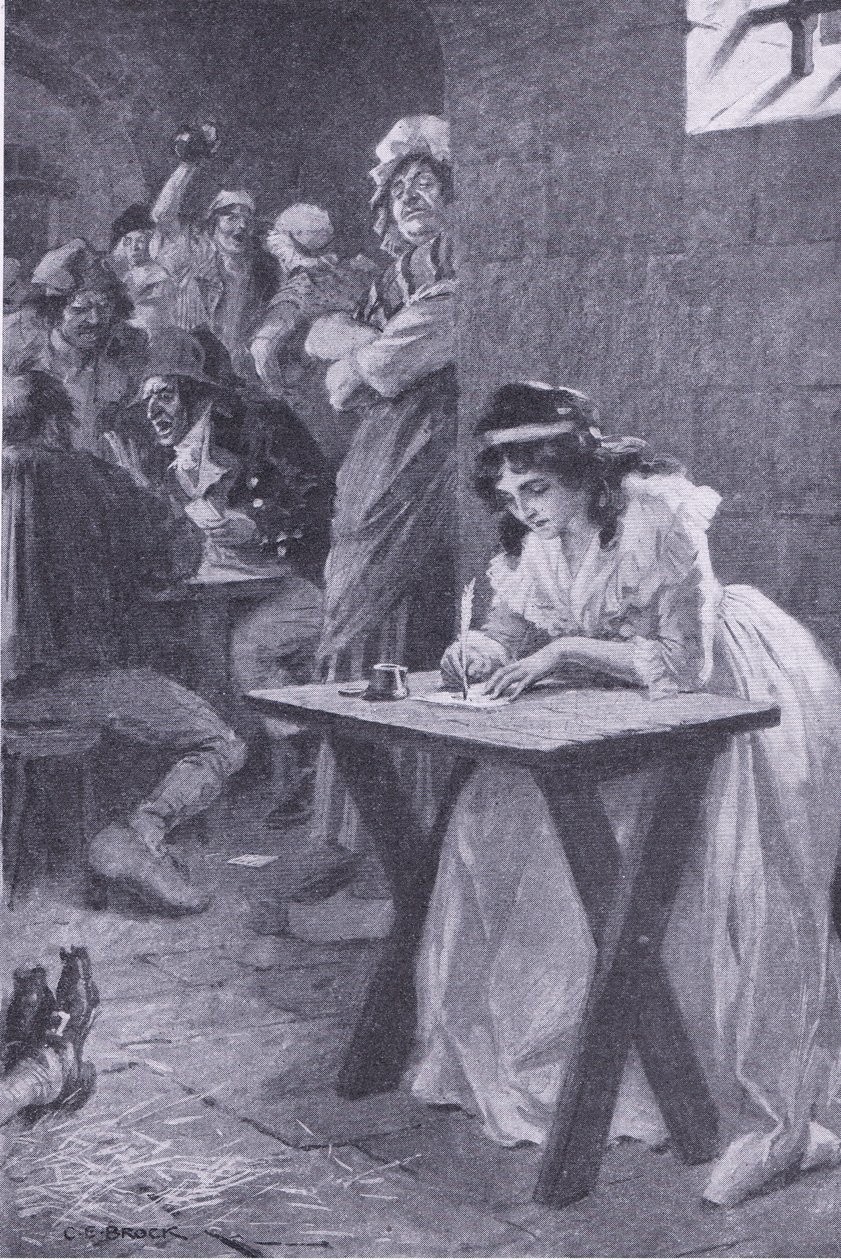 Madame Roland ír a lányának, a My Magazine-ból, 1922 (litho) alkotó: Charles Edmund Brock