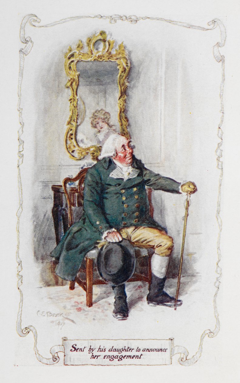 A lánya küldte, hogy bejelentse eljegyzését, Jane Austen 