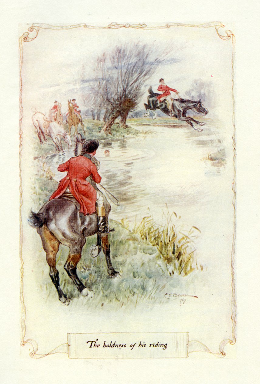 Lovagásának merészsége, 1907 (illusztráció) alkotó: Charles Edmund Brock