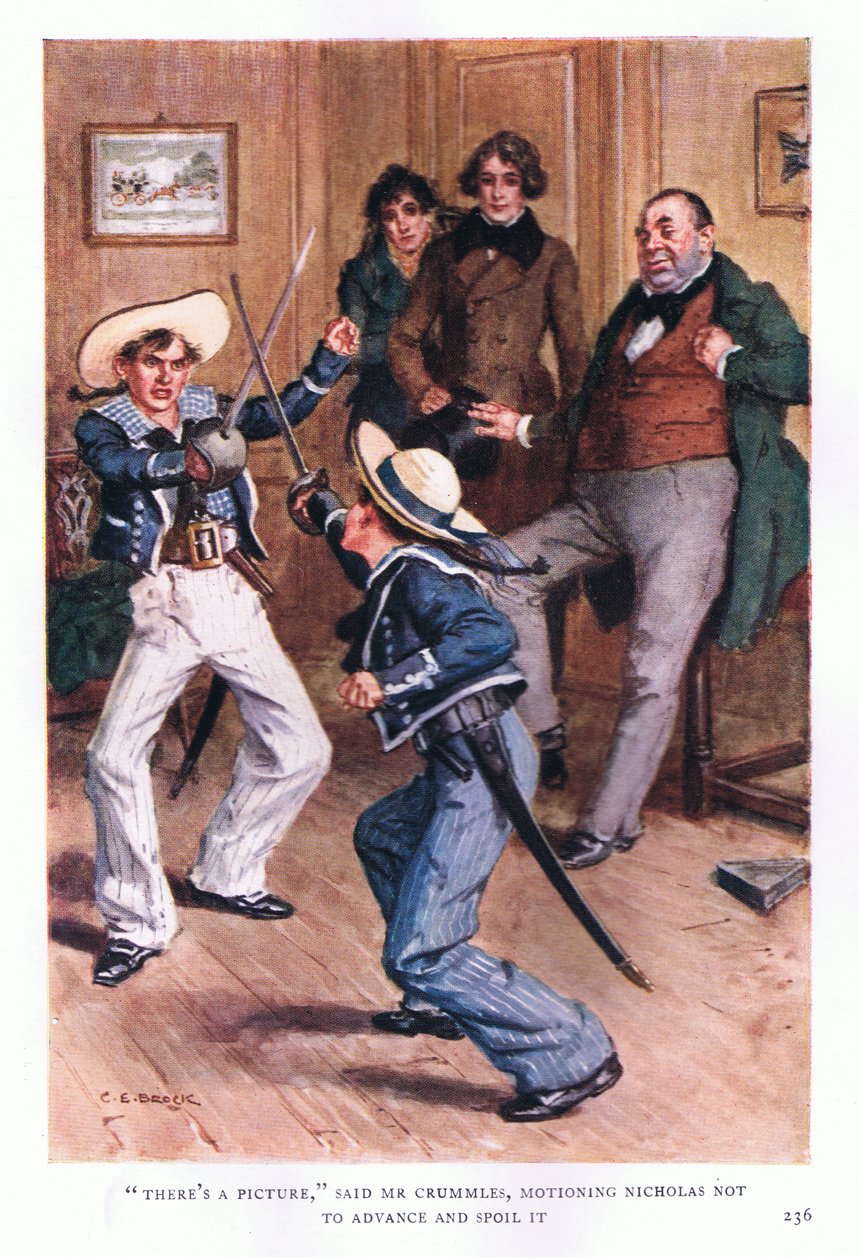 Van egy kép mondta Mr. Crummles, és intett Nicholasnak, hogy ne haladjon előre és ne rontsa el alkotó: Charles Edmund Brock
