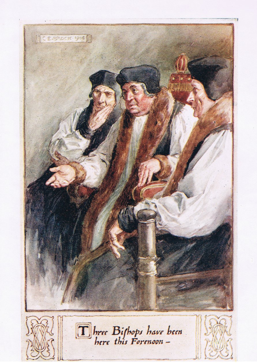 Három püspök járt itt ma délelőtt alkotó: Charles Edmund Brock