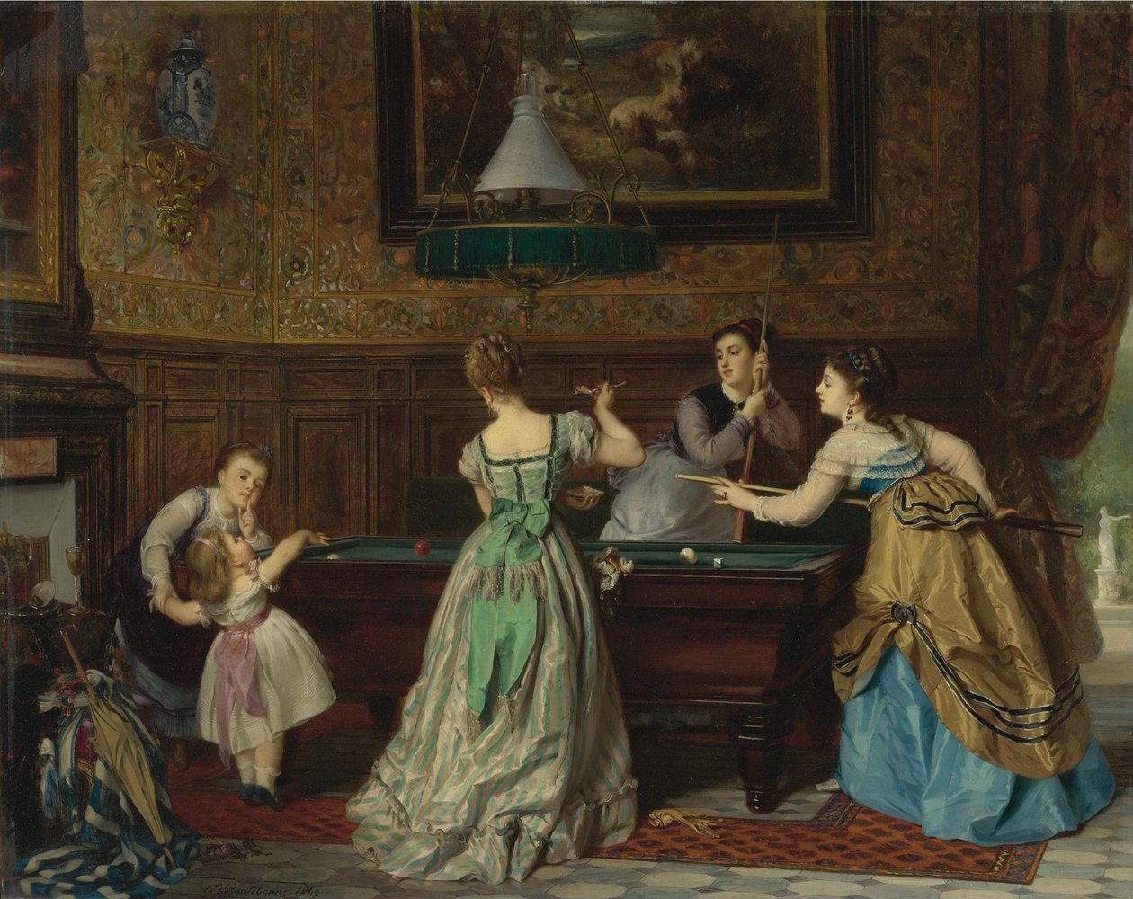 Biliárdozó hölgyek, 1869 alkotó: Charles Edouard Boutibonne