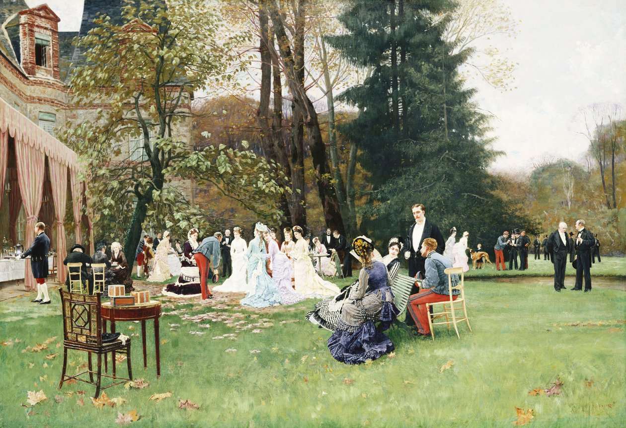 Az esküvő, Fontainebleau; Esküvők, Fontainebleau, alkotó: Charles Edouard Delort