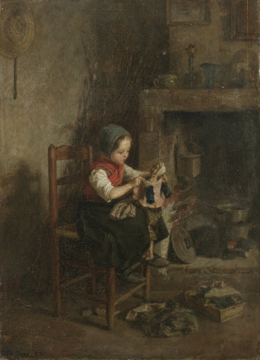 A baba öltöztetése, 1857 alkotó: Charles Edouard Frere